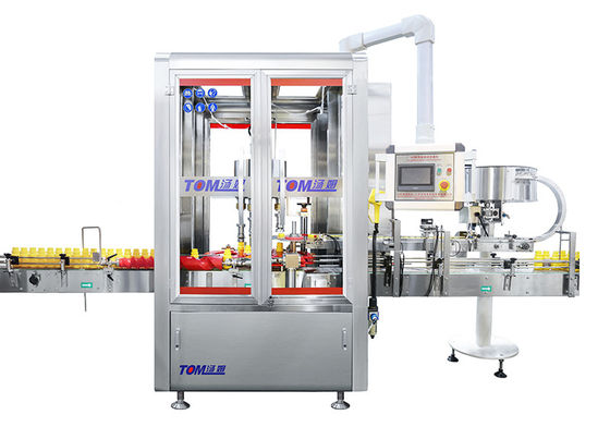 comprar 6000BPH 6 cabezas máquinas de tapón rotativo totalmente automático Fabricación en línea