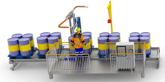 comprar Máquina de llenado de lubricante de una cabeza 200-1000KG Peso semiautomático Fabricación en línea