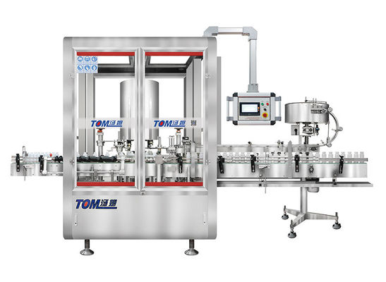 Máquina automática de tapón de acero inoxidable controlada por PLC rotativo para botella