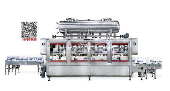 Alta velocidad y precisión Tres filas de empuje de la máquina de llenado de pesaje para 10-30L lubricante y pesticida