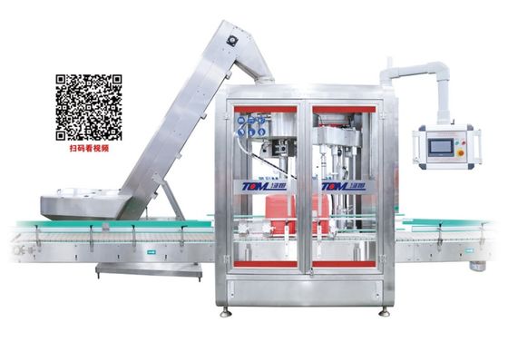 Máquina de tapa / prensado totalmente automática para cubos de pesticidas o lubricantes de 5-30 kg