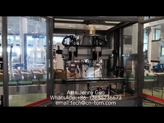 Máquina automática de tapón de doble cabeza de tipo de seguimiento para botellas diferentes